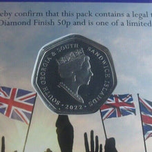 Load image into Gallery viewer, Platinum Jubilee God Save The Queen 2022 Cupro Nickel Diamond Finish 50p Coin