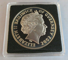 Load image into Gallery viewer, 2002 QEII A CENTURY OF MONARCHY GUERNSEY SILVER PROOF £5 COIN BOX &COA