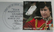 Load image into Gallery viewer, 2005 TROOPING THE COLOUR COMMEMORATIVE PROOF SILVER FIVE POUND CROWN COIN PNC