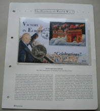 Load image into Gallery viewer, 1995 VICTORY IN EUROPE CELEBRATIONS TURKS & CAICOS BUNC 5 CROWN COIN COVER PNC