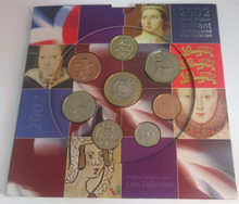 Load image into Gallery viewer, 2002 United Kingdom Coinage Year Set Brilliant Uncirculated Sealed Coin Pack
