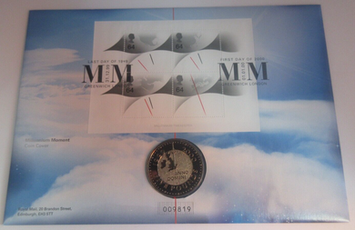 Millennium Moment BUnc UK Royal Mint 2000 £5 Coin PNC In Original Holder
