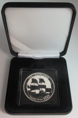 2020 THE MAYFLOWER 1620-2020 .999 1oz SILVER BULLION 1 DOLLAR COIN BOXED