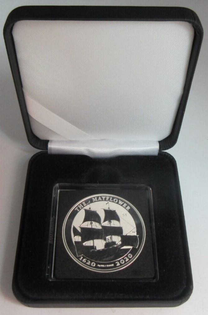2020 THE MAYFLOWER 1620-2020 .999 1oz SILVER BULLION 1 DOLLAR COIN BOXED