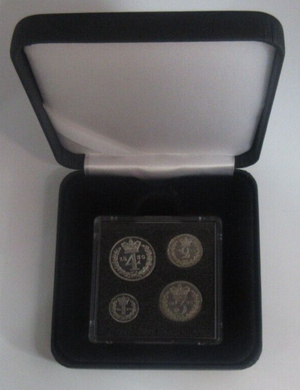 1839 Maundy Money Queen Victoria 1d - 4d 4 UK Coin Set In Quadrum Box EF - Unc