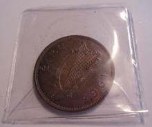 Load image into Gallery viewer, 1965 IRELAND ONE PENNY EIRE 1d UNC WITH SOME LUSTRE IN CLEAR FLIP
