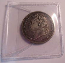 Load image into Gallery viewer, 1825 KING GEORGE IV SHILLING AVF PRESENTED IN PROTECTIVE CLEAR FLIP
