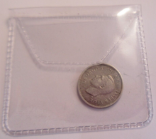 Load image into Gallery viewer, KING GEORGE VI 3d .800 SILVER THREEPENCE COIN 1945 SOUTH AFRICA EF &amp; FLIP
