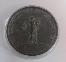 Load image into Gallery viewer, Treaty of Paris Crimean War On Earth Peace Goodwill Medallion Coin + Capsule
