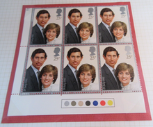 Load image into Gallery viewer, 1981 PRINCE CHARLES &amp; LADY DIANA SPENCER 25P STAMPS X 7 WITH TRAFFIC LIGHTS MNH
