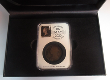 Load image into Gallery viewer, 2020 Penny Black 180th Anniv Datestamp Victoria Bronze Penny 1892 1p Boxed/COA
