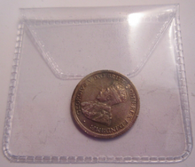 Load image into Gallery viewer, KING GEORGE V 6d SIXPENCE COIN .925 SILVER 1921 AUSTRALIA EF IN CLEAR FLIP
