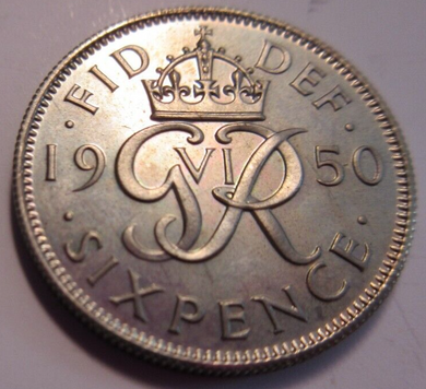1950 KING GEORGE VI SIXPENCE 6d PROOF COIN IN PROTECTIVE CLEAR FLIP
