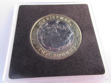 Load image into Gallery viewer, 2020 QEII CHRISTMAS £2 COIN GIBRALTAR BUNC PRESENTED IN QUAD CAPSULE WITH COA
