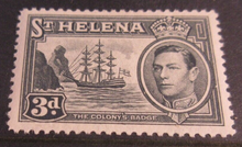 Load image into Gallery viewer, KING GEORGE VI ST HELENA PRE DECIMAL STAMPS &amp; STAMP HOLDER
