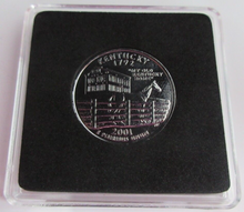 Load image into Gallery viewer, 2001 UNITED STATES MINT STATE QUARTER DOLLAR KENTUCKY 1792 PLATINUM PLATED
