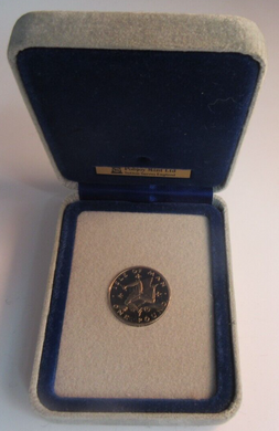1979 ISLE OF MAN VIRENIUM PROOF ONE POUND COIN BEAUTIFULLY BOXED