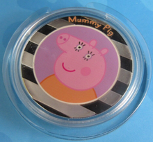 Load image into Gallery viewer, PEPPA PIG SILVER PLATED COMMEMORATIVE COLLECTION  IN PACK COMPLETE 6 MEDALS
