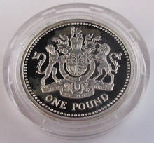 Load image into Gallery viewer, UK 1998 ROYAL MINT £1 SILVER PROOF COAT OF ARMS WITH BOX &amp; COA
