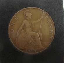 Load image into Gallery viewer, 1909 Edward VII 1p Penny Very Rare Die 2 + E UK Ref 169 Freeman Rated R9++ Boxed
