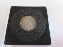 Load image into Gallery viewer, 1877 STRAITS SETTLEMENTS SILVER 10 CENT KEY DATE LOW MINTAGE HEATON MINT BOXED
