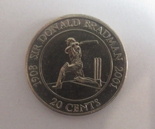 Load image into Gallery viewer, Sir Donald Bradman 1908 - 2001 Commemorative Australia 20 Cents Coin
