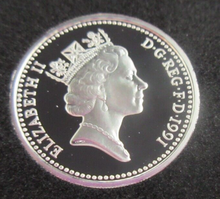 Load image into Gallery viewer, 1991 £1 QUEEN ELIZABETH II IRISH FLAX SILVER PROOF ONE POUND COIN BOX &amp; COA
