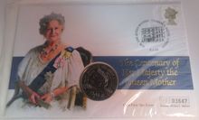Load image into Gallery viewer, Queen Elizabeth Queen Mother Centenary UK Royal Mint 2000 £5 Coin PNC
