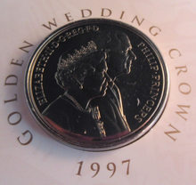 Load image into Gallery viewer, 1947-1997 ROYAL GOLDEN WEDDING ANNIVERSARY BUNC £5 CROWN PACK
