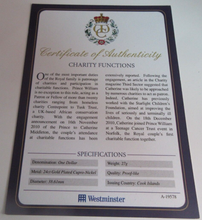 Load image into Gallery viewer, 2011 CHARITY FUNCTIONS GOLD PLATED COOK ISLANDS  $1 COIN/COA
