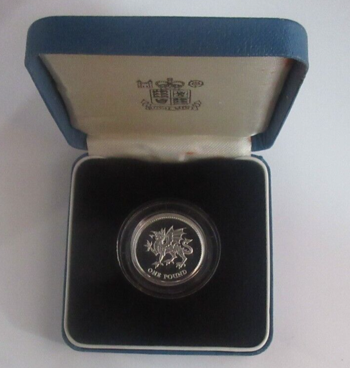 2000 Dragon of Wales Silver Proof Piedfort UK Royal Mint £1 Coin Boxed With COA