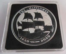 Load image into Gallery viewer, 2020 THE MAYFLOWER 1620-2020 .999 1oz SILVER BULLION 1 DOLLAR COIN BOXED
