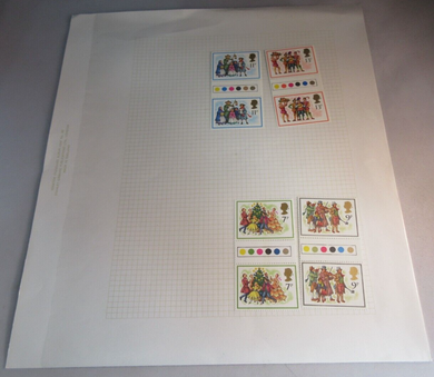 1978 CHRISTMAS GUTTER PAIRS MNH WITH TRAFFIC LIGHTS WITH ALBUM SHEET