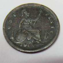 Load image into Gallery viewer, 1902  MAUNDY MONEY KING EDWARD VII 1d AUNC IN PROTECTIVE CLEAR FLIP
