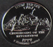 Load image into Gallery viewer, 1999 UNITED STATES MINT STATE QUARTER DOLLAR NEW JERSEY 1787 PLATED IN PLATINUM
