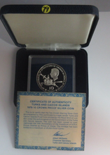 Load image into Gallery viewer, 1979 King Charles III Investiture Turks &amp; Caicos Silver Proof 10 Crowns Coin COA

