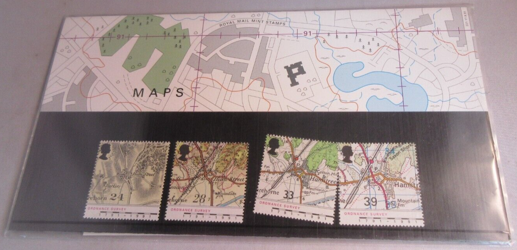 1991 MAPS ROYAL MAIL MINT STAMPS MNH PACK