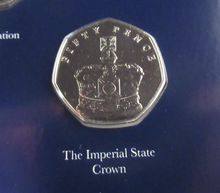 Load image into Gallery viewer, 2018 Coronation of Queen Elizabeth II 5 x 50p Isle of Man Coin Collection Pack
