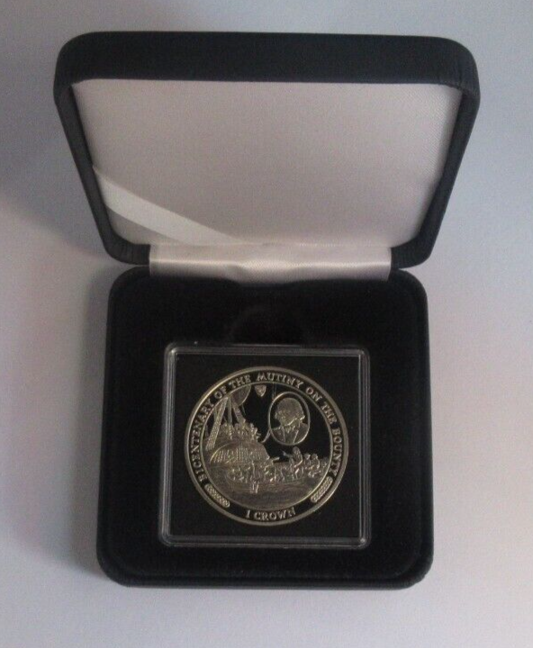 1989 William Bligh Mutiny on the Bounty Proof-Like Isle of Man 1 Crown Coin&Box