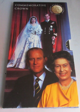 Load image into Gallery viewer, 1947-1997 ROYAL GOLDEN WEDDING ANNIVERSARY BUNC £5 CROWN PACK
