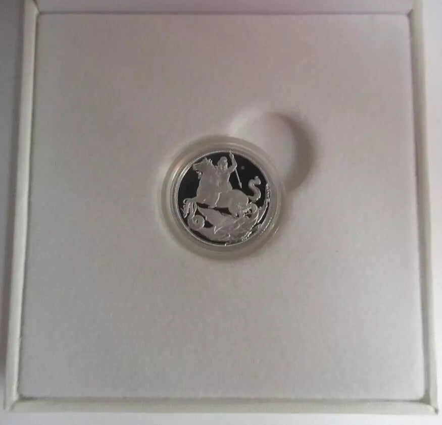 2019 George & The Dragon Silver Sovereign Gibraltar Coin Boxed + COA