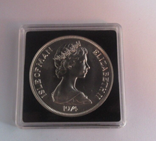 Load image into Gallery viewer, 1974 Winston Churchill Centenary Isle of Man Silver BUnc 1 Crown Coin Box&amp;COA
