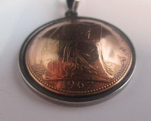 Load image into Gallery viewer, One Penny Domed Keyrings Boxed UK Coin Crafts gifts for Birthdays &amp; Christmas

