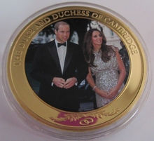 Load image into Gallery viewer, 2014 TUSK CONSERVATION AWARDS 2013 GOLD PLATED COOK ISLANDS  $1 COIN/COA
