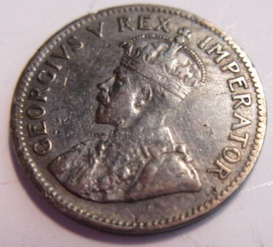 KING GEORGE V 3d 1926 .800 SILVER THREE PENCE COIN VF-EF SOUTH AFRICA IN FLIP