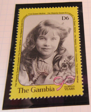 Load image into Gallery viewer, HMQE QUEEN MOTHER 90 GLORIOUS YEARS GAMBIA IMPERF &amp; NORMAL STAMPS &amp; ALBUM SHEETS
