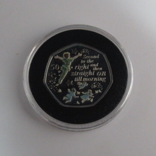 Load image into Gallery viewer, 2019 Peter Pan Silver Proof Isle of Man Coloured 50p Coin Box &amp; COA
