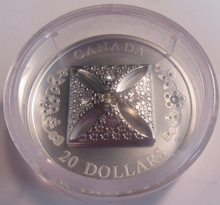 Load image into Gallery viewer, 2022 ROYAL CANADIAN MINT QEII DIAMOND DIADEM $20 FINE SILVER COIN BOX &amp; COA
