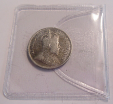 Load image into Gallery viewer, HONG KONG KING GEORGE V 10 CENT COIN 1904 .800 SILVER EF-AUNC IN CLEAR FLIP
