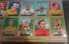 Load image into Gallery viewer, Tour De France Ajman State Cyclists 20 x Stamps Baldini, Riviere, Motta &amp; More
